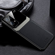 Custodia Silicone Morbida In Pelle Cover FL1 per Oppo Reno7 Pro 5G Nero