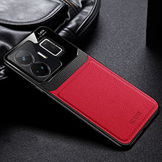 Custodia Silicone Morbida In Pelle Cover FL1 per Realme GT Neo6 5G Rosso