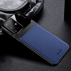 Custodia Silicone Morbida In Pelle Cover FL1 per Samsung Galaxy A81 Blu
