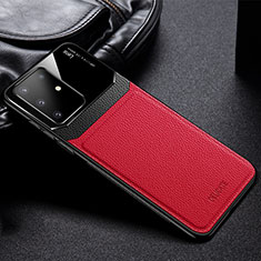 Custodia Silicone Morbida In Pelle Cover FL1 per Samsung Galaxy A81 Rosso