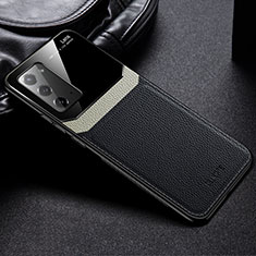 Custodia Silicone Morbida In Pelle Cover FL1 per Samsung Galaxy Note 20 5G Nero