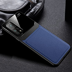 Custodia Silicone Morbida In Pelle Cover FL1 per Xiaomi Mi 10T Pro 5G Blu