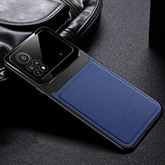 Custodia Silicone Morbida In Pelle Cover FL1 per Xiaomi Poco X4 Pro 5G Blu