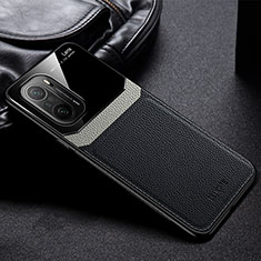 Custodia Silicone Morbida In Pelle Cover FL1 per Xiaomi Redmi K40 Pro 5G Nero