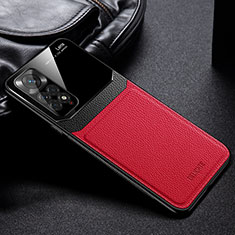 Custodia Silicone Morbida In Pelle Cover FL1 per Xiaomi Redmi Note 11 4G (2022) Rosso