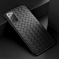 Custodia Silicone Morbida In Pelle Cover H01 per Samsung Galaxy Note 20 5G Nero