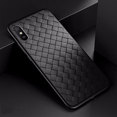 Custodia Silicone Morbida In Pelle Cover H01 per Xiaomi Redmi 9i Nero