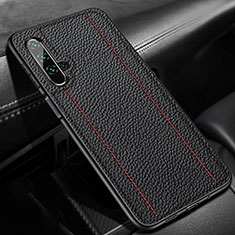 Custodia Silicone Morbida In Pelle Cover H02 per Huawei Honor 20S Nero