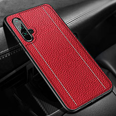 Custodia Silicone Morbida In Pelle Cover H02 per Huawei Honor 20S Rosso