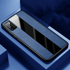 Custodia Silicone Morbida In Pelle Cover H02 per Huawei Honor V30 Pro 5G Blu