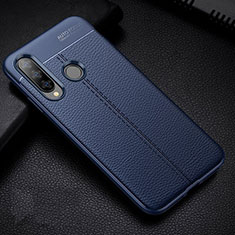 Custodia Silicone Morbida In Pelle Cover H02 per Huawei P30 Lite XL Blu