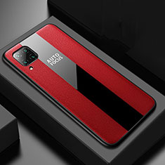 Custodia Silicone Morbida In Pelle Cover H02 per Huawei P40 Lite Rosso