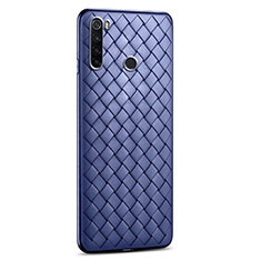 Custodia Silicone Morbida In Pelle Cover H02 per Xiaomi Redmi Note 8 (2021) Blu