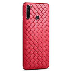 Custodia Silicone Morbida In Pelle Cover H02 per Xiaomi Redmi Note 8 (2021) Rosso