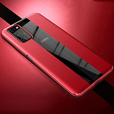 Custodia Silicone Morbida In Pelle Cover H03 per Huawei Honor V30 5G Rosso