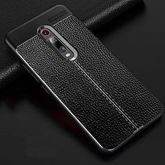 Custodia Silicone Morbida In Pelle Cover H03 per Xiaomi Mi 9T Pro Nero