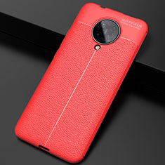 Custodia Silicone Morbida In Pelle Cover H03 per Xiaomi Redmi K30 Pro 5G Rosso