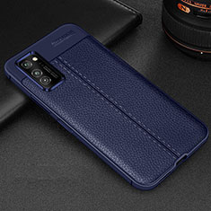 Custodia Silicone Morbida In Pelle Cover H05 per Huawei Honor V30 Pro 5G Blu