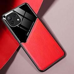 Custodia Silicone Morbida In Pelle Cover H05 per Xiaomi Mi 11 Lite 5G NE Rosso