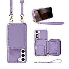 Custodia Silicone Morbida In Pelle Cover JM1 per Samsung Galaxy S24 Plus 5G Viola