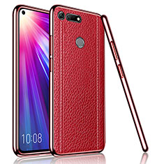 Custodia Silicone Morbida In Pelle Cover M02 per Huawei Honor View 20 Rosso