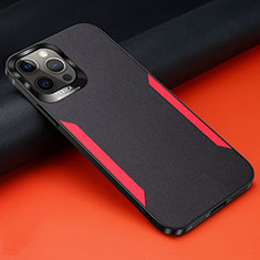 Custodia Silicone Morbida In Pelle Cover N01 per Apple iPhone 12 Pro Max Nero