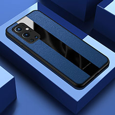 Custodia Silicone Morbida In Pelle Cover PB1 per OnePlus 9 Pro 5G Blu