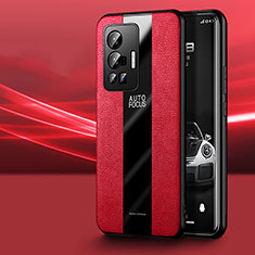 Custodia Silicone Morbida In Pelle Cover PB1 per Vivo X70 Pro 5G Rosso