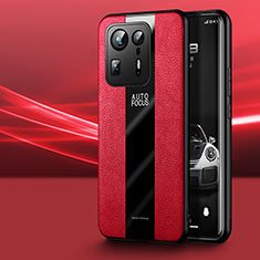 Custodia Silicone Morbida In Pelle Cover PB1 per Xiaomi Mi Mix 4 5G Rosso