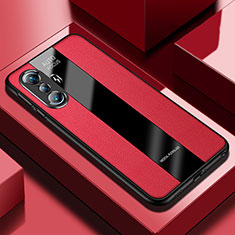 Custodia Silicone Morbida In Pelle Cover PB1 per Xiaomi Poco F3 GT 5G Rosso
