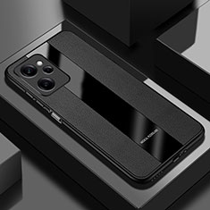 Custodia Silicone Morbida In Pelle Cover PB1 per Xiaomi Poco X5 Pro 5G Nero