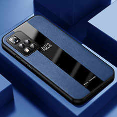 Custodia Silicone Morbida In Pelle Cover PB1 per Xiaomi Redmi Note 11 Pro+ Plus 5G Blu
