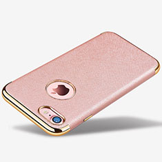 Custodia Silicone Morbida In Pelle Cover per Apple iPhone SE (2020) Oro Rosa