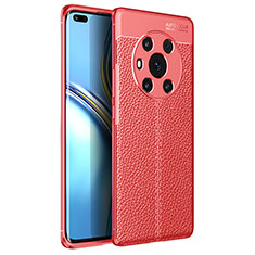 Custodia Silicone Morbida In Pelle Cover per Huawei Honor Magic3 5G Rosso