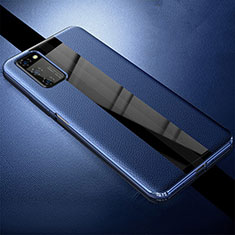 Custodia Silicone Morbida In Pelle Cover per Huawei Honor V30 Pro 5G Blu