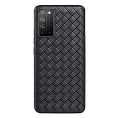 Custodia Silicone Morbida In Pelle Cover per Huawei Honor X10 5G Nero