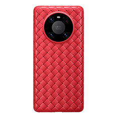 Custodia Silicone Morbida In Pelle Cover per Huawei Mate 40E 5G Rosso