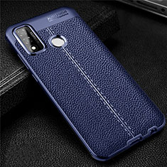 Custodia Silicone Morbida In Pelle Cover per Huawei Nova Lite 3 Plus Blu