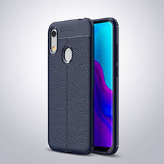 Custodia Silicone Morbida In Pelle Cover per Huawei Y6 (2019) Blu