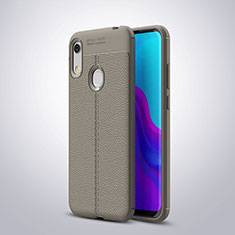 Custodia Silicone Morbida In Pelle Cover per Huawei Y6 Prime (2019) Grigio