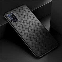 Custodia Silicone Morbida In Pelle Cover per Oppo A72 Nero