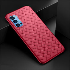 Custodia Silicone Morbida In Pelle Cover per Oppo Reno4 5G Rosso