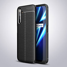 Custodia Silicone Morbida In Pelle Cover per Realme 6 Pro Nero