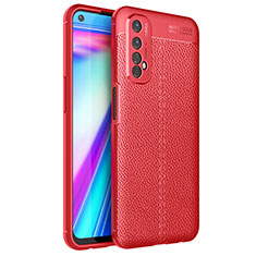 Custodia Silicone Morbida In Pelle Cover per Realme Narzo 30 4G Rosso