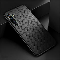 Custodia Silicone Morbida In Pelle Cover per Realme X50 Pro 5G Nero