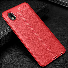 Custodia Silicone Morbida In Pelle Cover per Samsung Galaxy A01 Core Rosso