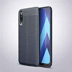 Custodia Silicone Morbida In Pelle Cover per Samsung Galaxy A50S Blu