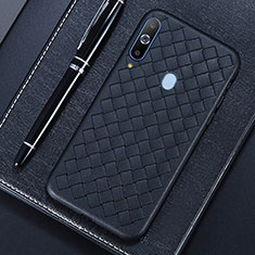 Custodia Silicone Morbida In Pelle Cover per Samsung Galaxy A8s SM-G8870 Nero