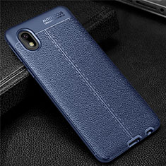 Custodia Silicone Morbida In Pelle Cover per Samsung Galaxy M01 Core Blu