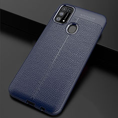 Custodia Silicone Morbida In Pelle Cover per Samsung Galaxy M31 Blu